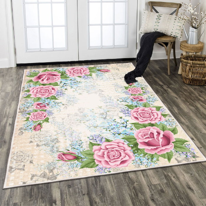 Conceptum Els1809 Alfombra de Pasillo de Terciopelo Multicolor 100 x 200 cm
